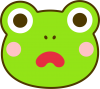 蛙・カエル　驚き顔