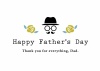 父の日シンプルメッセージカード ロゴ HAPPY FATHER'S DAY