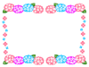 紫陽花のフレーム枠　　透過png