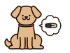 マイクロチップを装着した犬