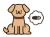 マイクロチップを装着した犬