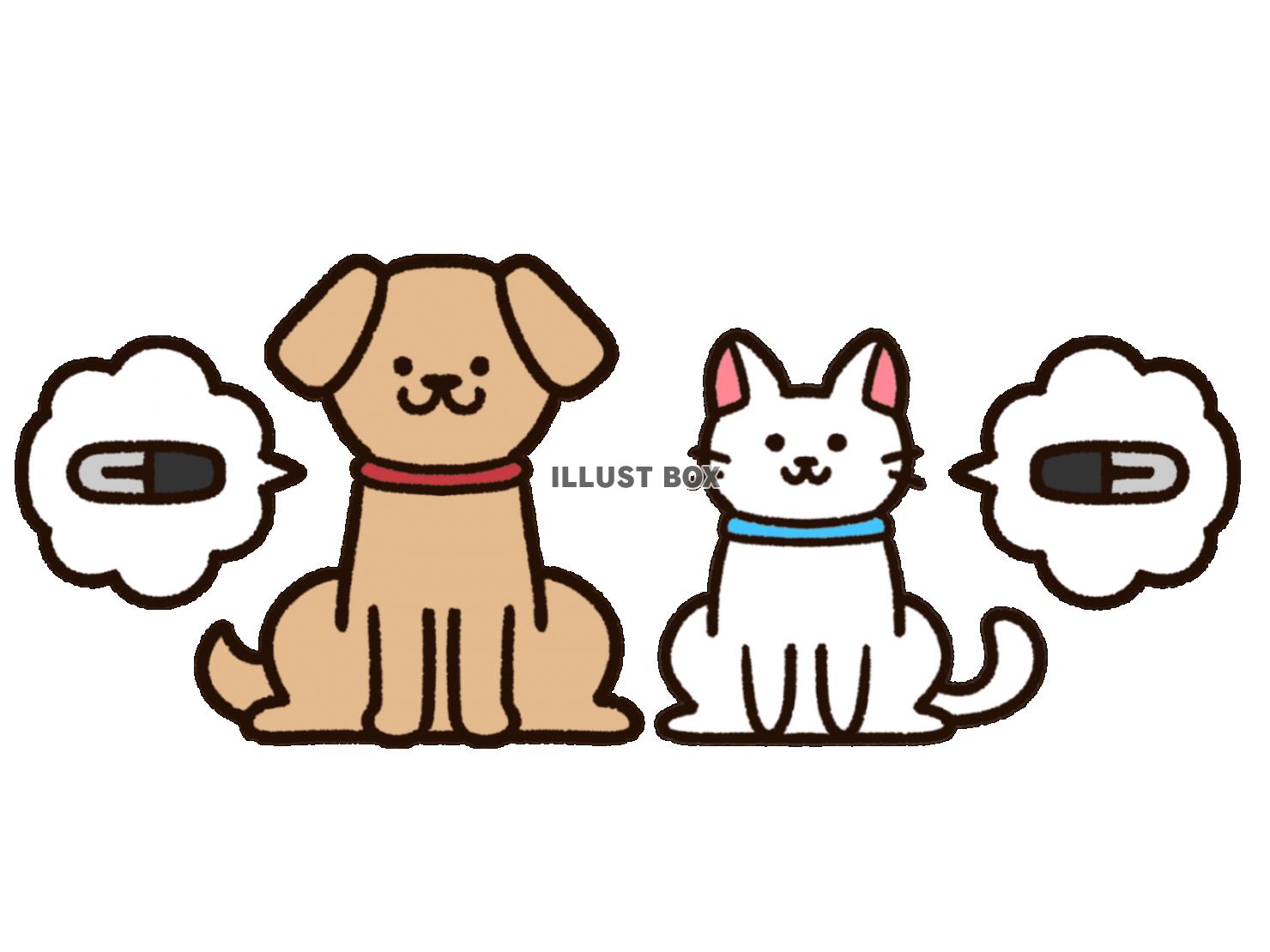 犬と猫 イラスト無料