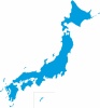 日本地図　全国 46都道府県　青色（ベクターデータ）