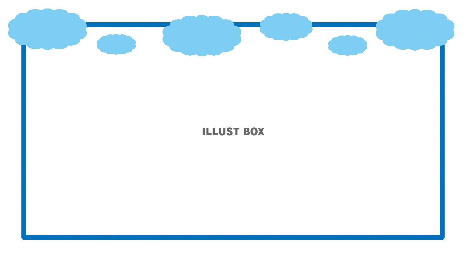 6_枠・雲・水色・長方形・ワンポイント