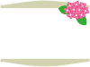 紫陽花の花模様フレームシンプル飾り枠背景イラスト透過png
