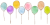 ラフな風船のイラスト