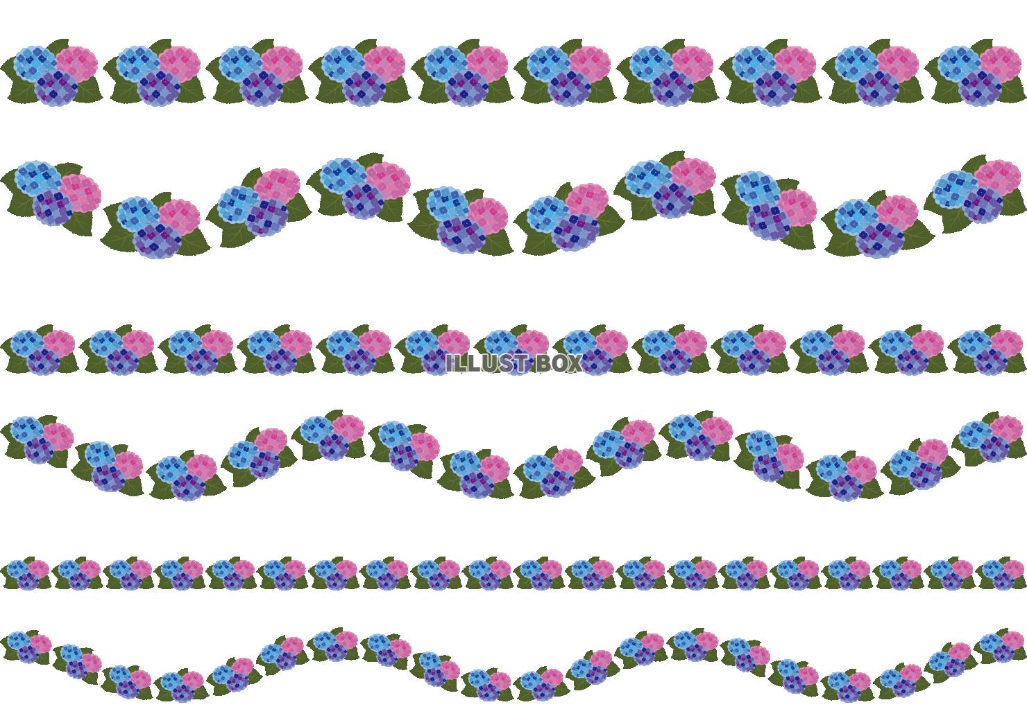 6_ライン_アジサイ・紫・青・ピンク
