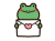 ラブレターとかわいいカエル