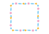 3_枠_海・貝・ヒトデ・魚・パステル・正方形