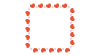 5_枠・ハート・赤・ピンク・正方形