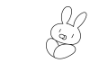 19_枠_出産祝い・ウサギ・手描き・白黒・横