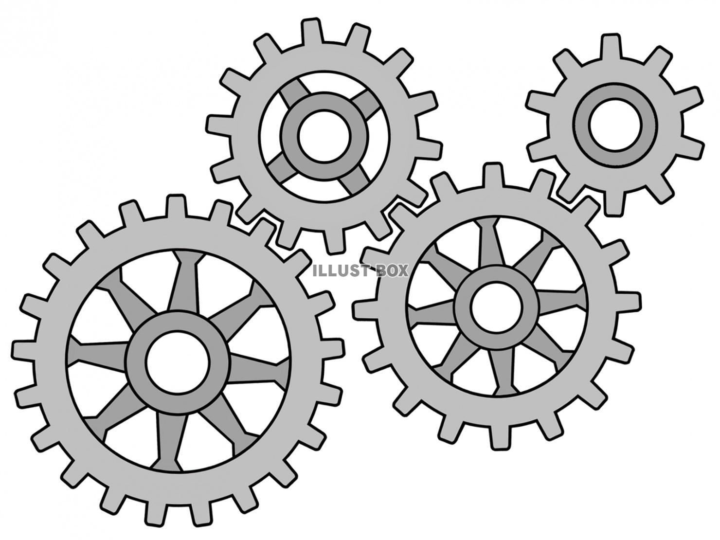 歯車の壁紙画像シンプル背景素材イラスト