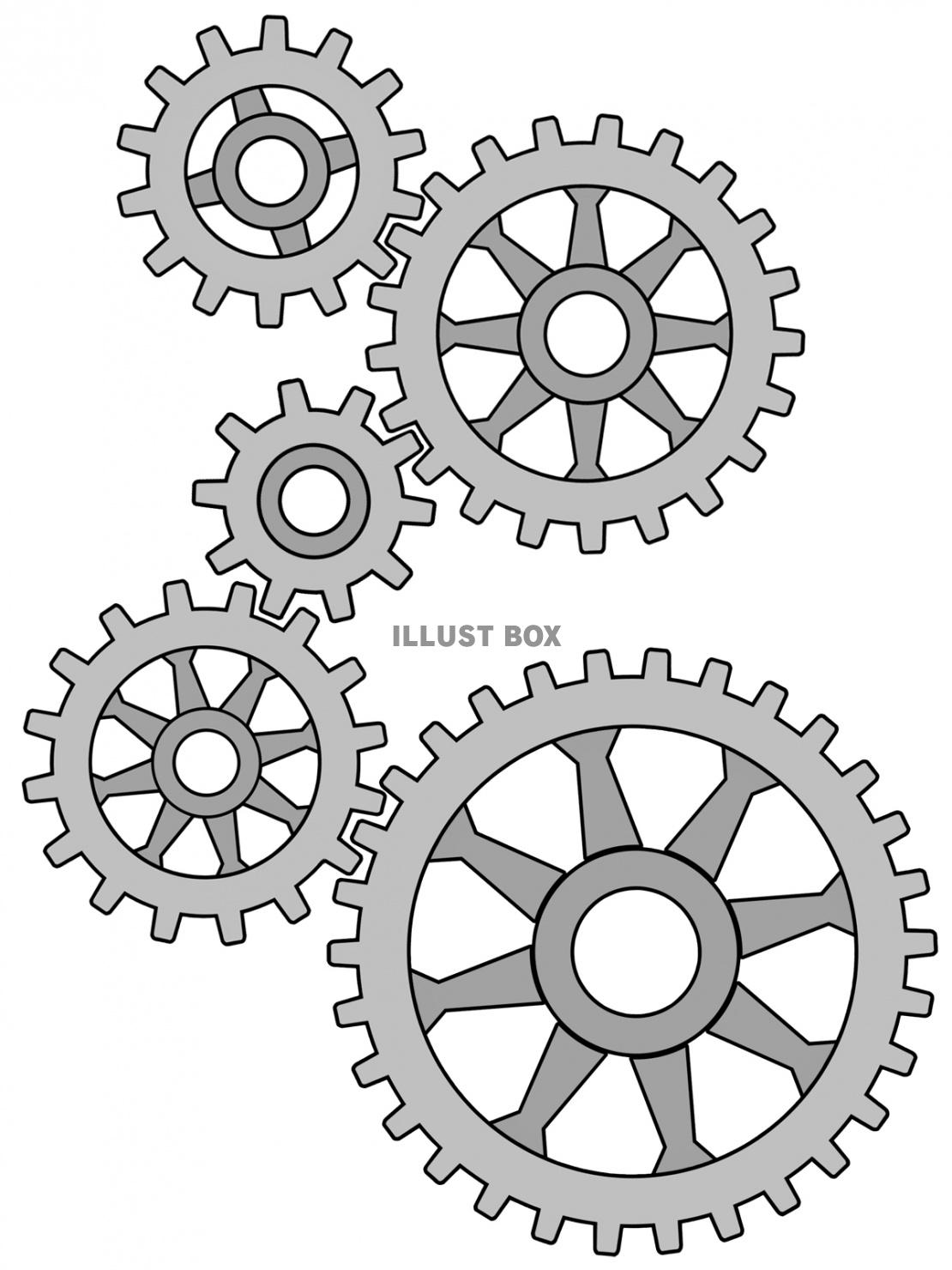 歯車の壁紙画像シンプル背景素材イラスト