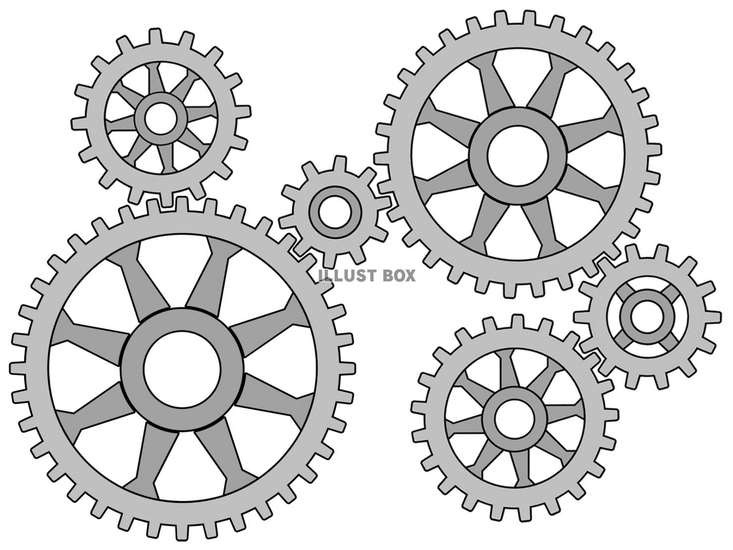 歯車の壁紙画像シンプル背景素材イラスト