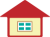 赤い屋根の家