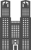 東京都庁のシルエット
