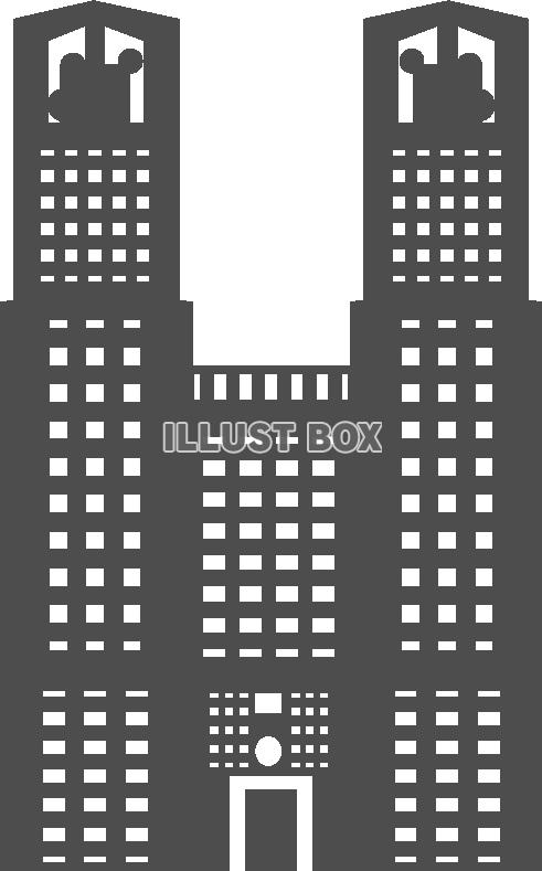 東京都庁のシルエット