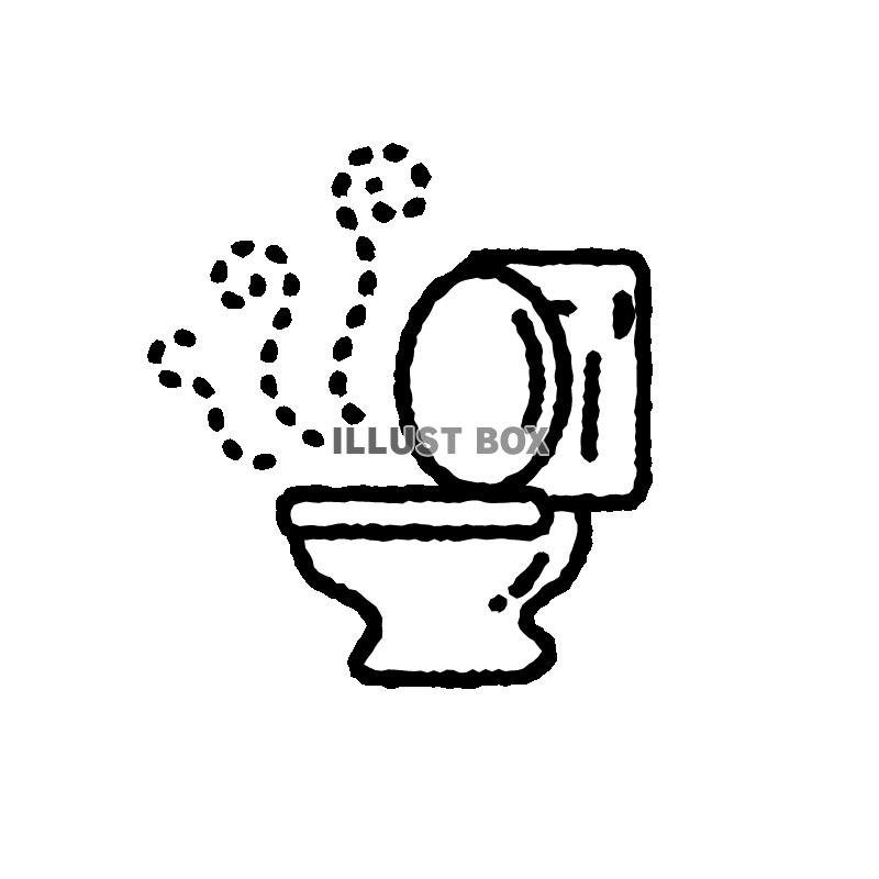 シンプルな不潔・匂うトイレのイラスト
