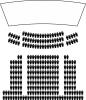 俯瞰で見た映画館の座席　ピクトグラム