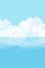 海と青空と雲のイラストのポストカード