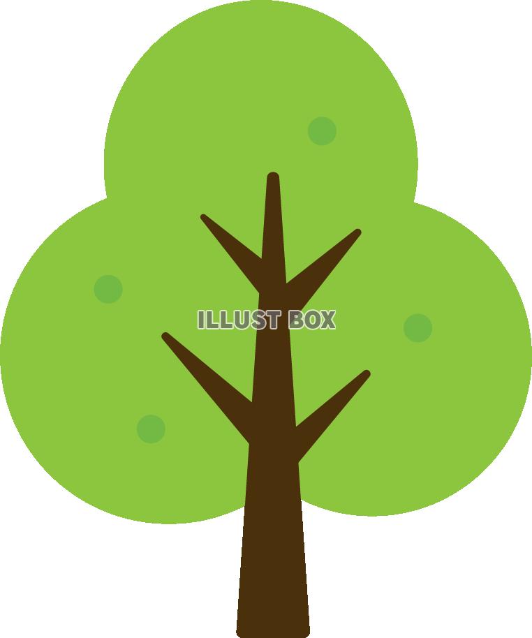 シンプルな木　緑　02