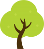 シンプルな木　緑　03