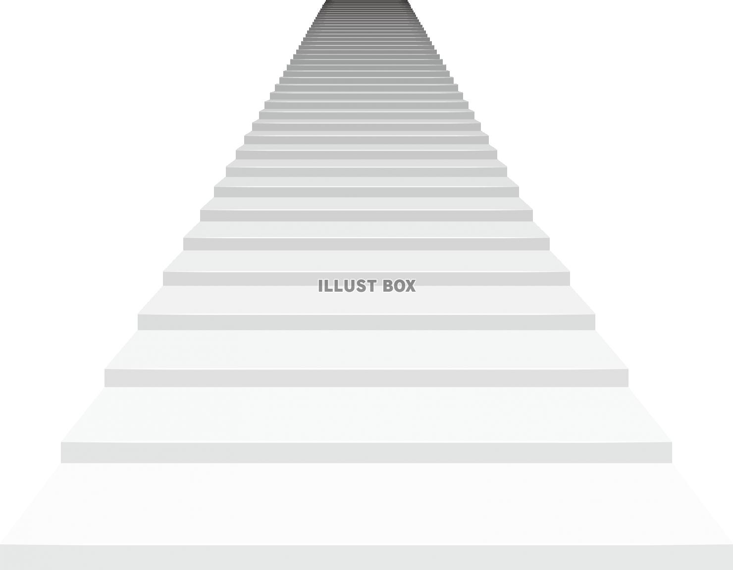 正面から見たの階段　ステップアップのイメージ