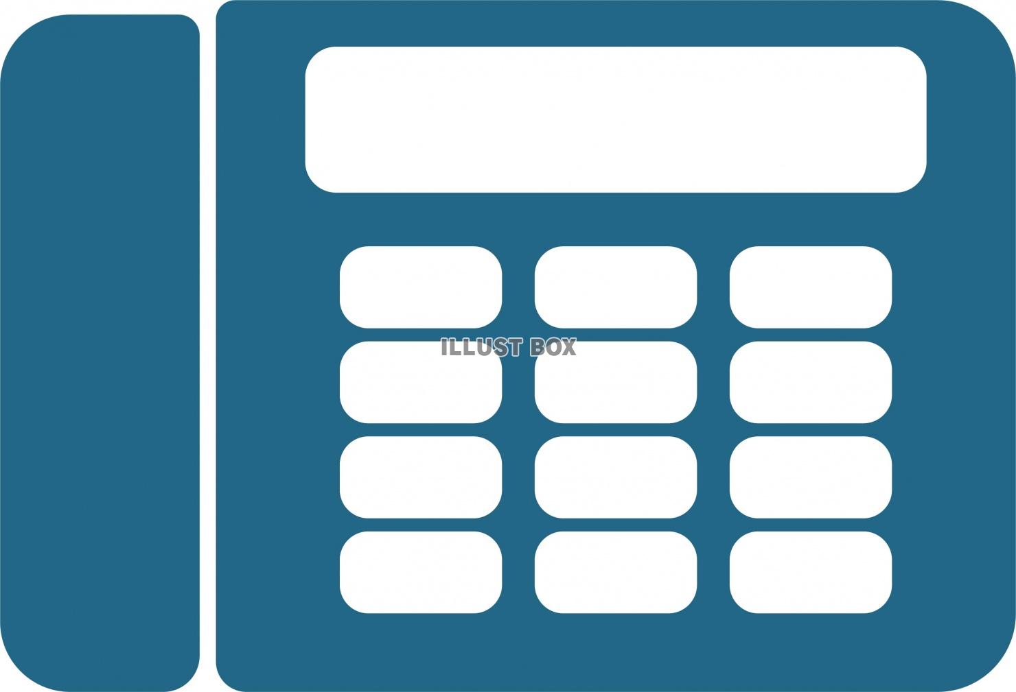 無料イラスト シンプルな電話 ファックスのイラスト