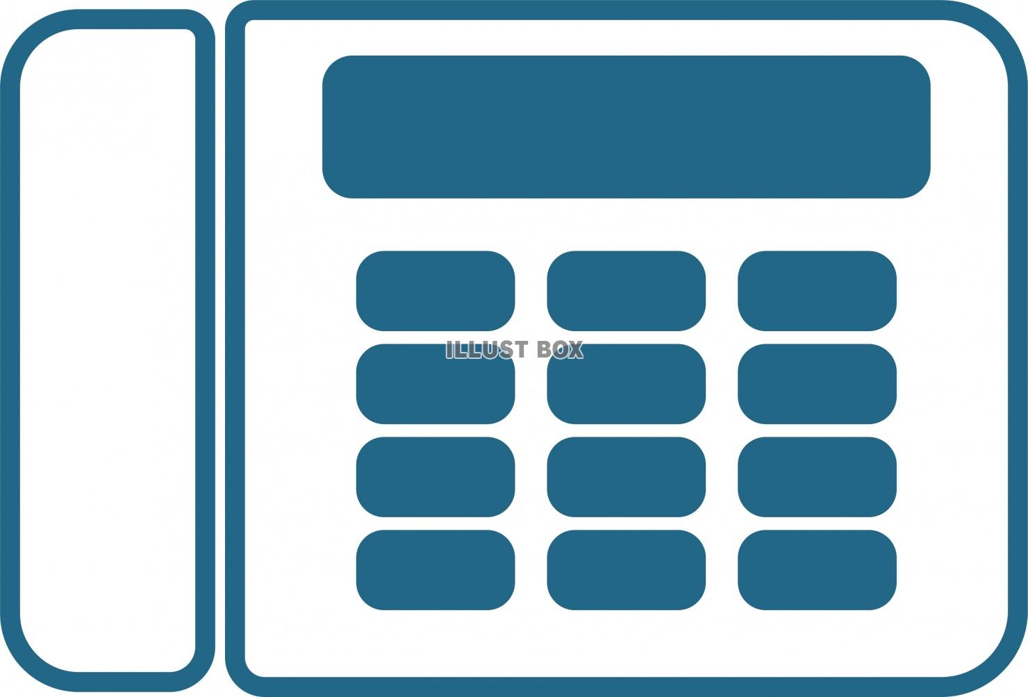 シンプルな電話・ファックスのイラスト