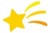 かわいい流れ星アイコン04/クレヨン