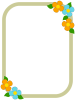 花模様フレームシンプル飾り枠背景イラスト透過png