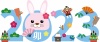 2023年の年賀状に使えるかわいいうさぎのイラスト