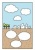 シンプルな街並みと地中の穴をフレームにしたイラスト