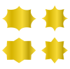 トゲトゲのフレーム素材のセット（金色グラデーション）