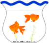 金魚鉢（金魚と水草）２
