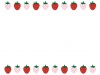 いちごのフレーム09　赤い苺と白い苺