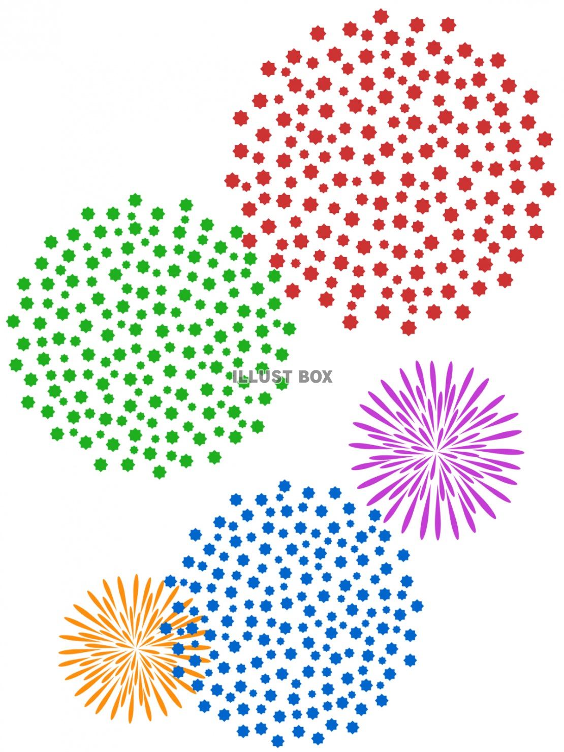 打ち上げ花火の壁紙画像シンプル背景素材イラスト