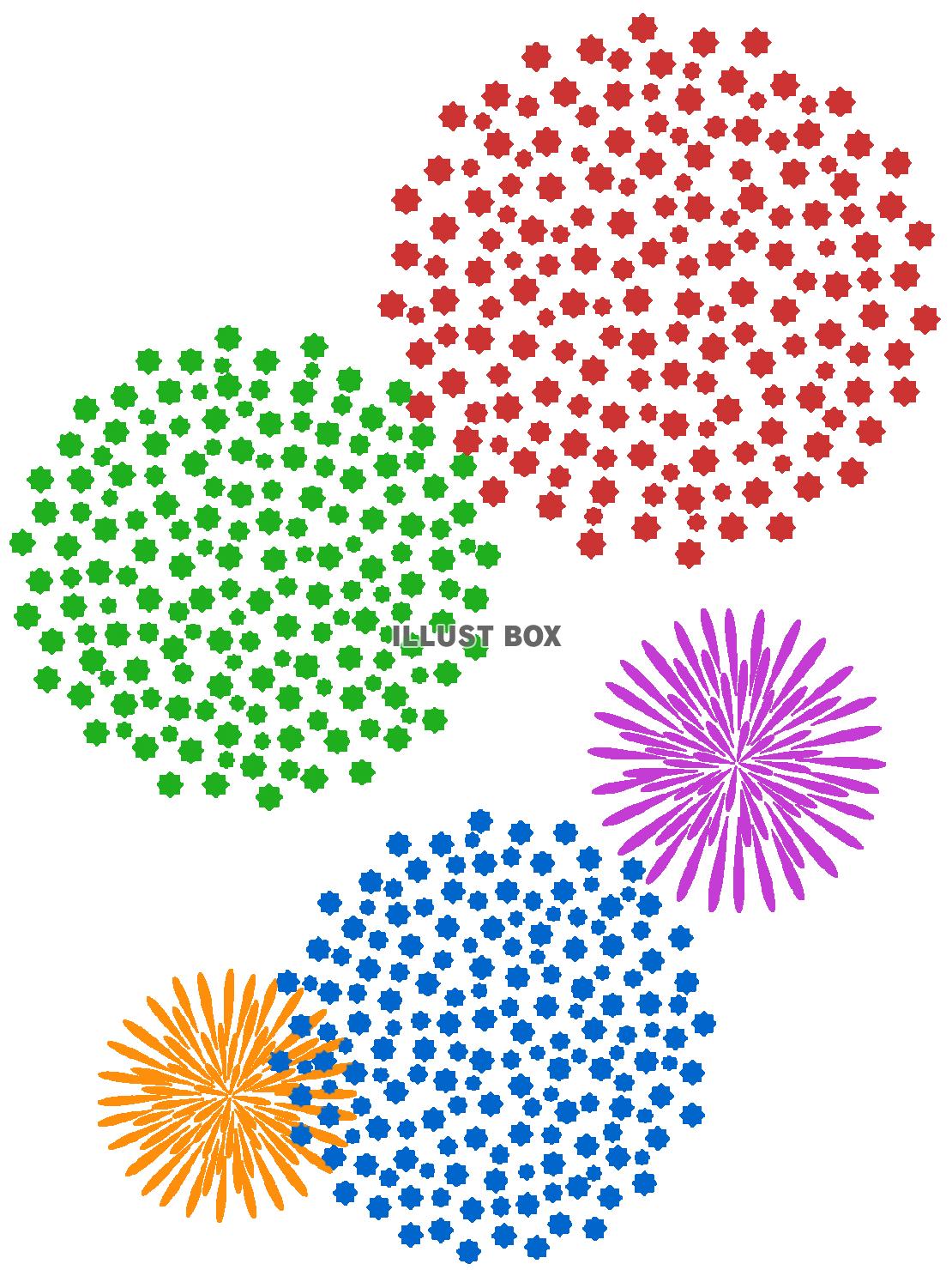 打ち上げ花火の壁紙画像シンプル背景素材イラスト透過png