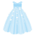 ブルーのロングドレス