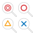 ◎〇△×のアイコン、問題答え合わせ