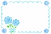 青いバラのグリーティングカード１