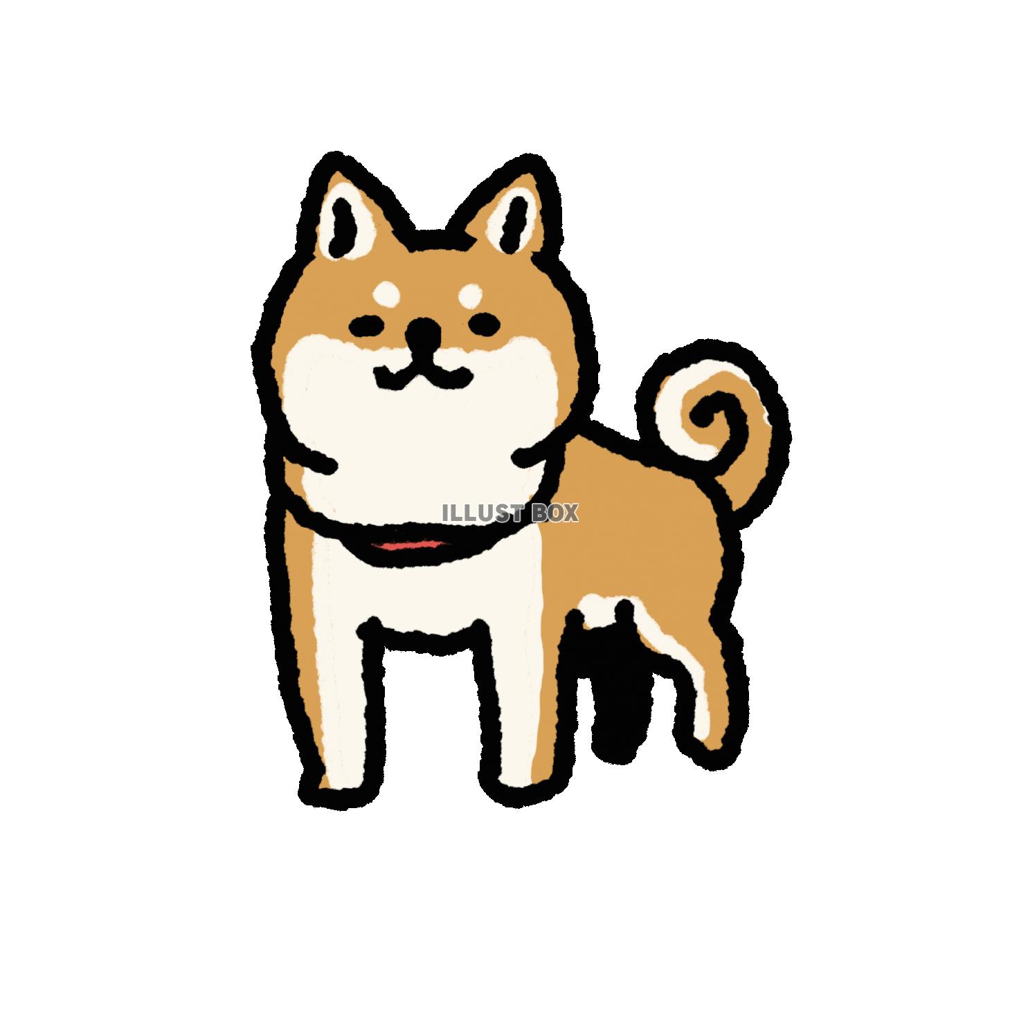 無料イラスト 微笑むかわいい柴犬