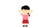 人物_女の子・万歳・ラジオ体操