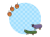 お盆の和柄フレーム背景