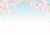 春のイラスト★桜と青空の背景フレーム
