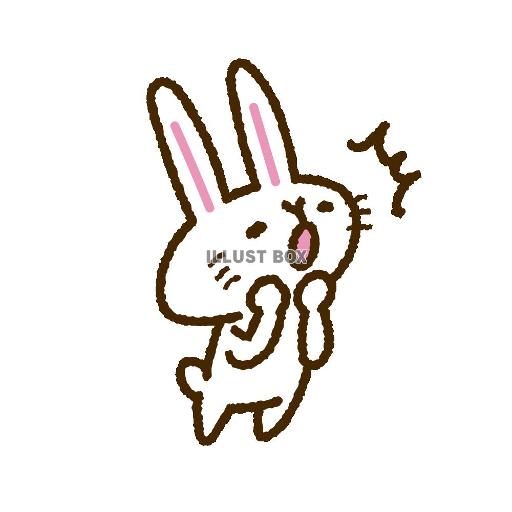 ウサギキャラシリーズ　驚く