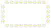 フレーム・白い花・長方形