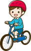 自転車に乗る男の子