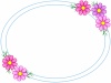 コスモスお花模様フレームシンプル飾り枠背景イラスト