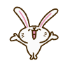 ウサギキャラシリーズ　バンザーイ！